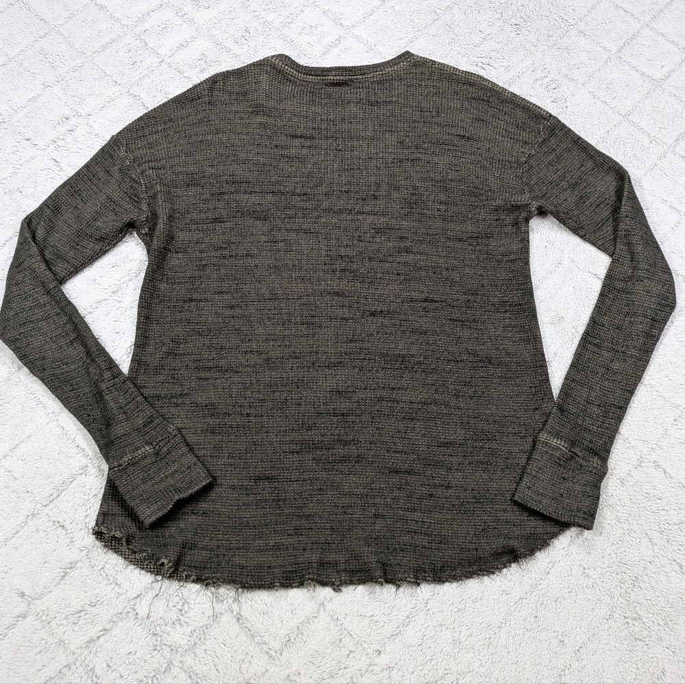 Tribe Kelley Sweatshirt Women's L Green Heather Fit Sleeves Oversized Thermal - Picture 7 of 7
